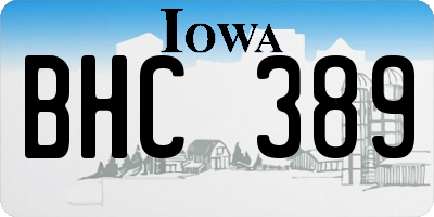 IA license plate BHC389