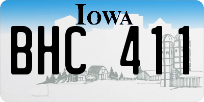 IA license plate BHC411
