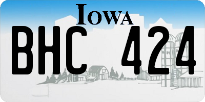 IA license plate BHC424