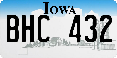 IA license plate BHC432