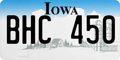 IA license plate BHC450