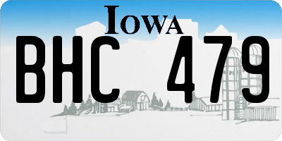 IA license plate BHC479