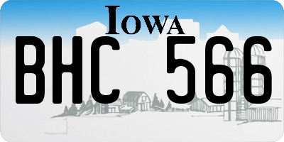 IA license plate BHC566