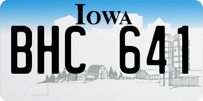 IA license plate BHC641