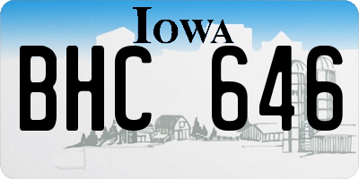 IA license plate BHC646