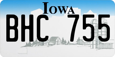IA license plate BHC755