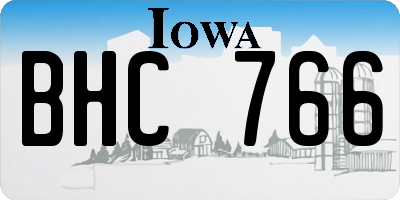 IA license plate BHC766