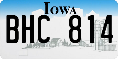 IA license plate BHC814