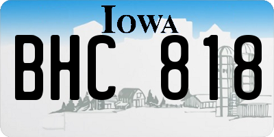 IA license plate BHC818