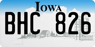 IA license plate BHC826