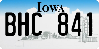 IA license plate BHC841