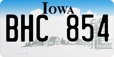 IA license plate BHC854