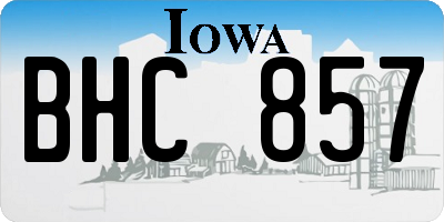 IA license plate BHC857