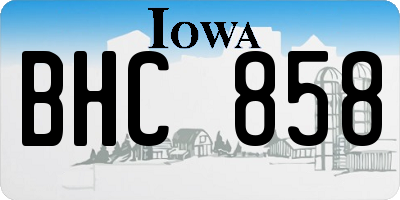 IA license plate BHC858