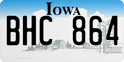 IA license plate BHC864