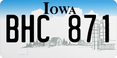 IA license plate BHC871