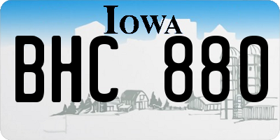 IA license plate BHC880