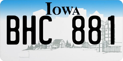IA license plate BHC881