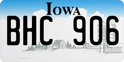 IA license plate BHC906