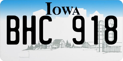 IA license plate BHC918