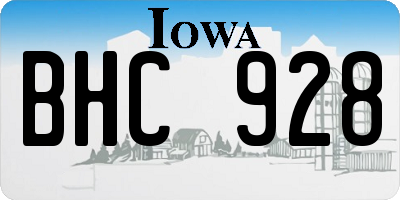 IA license plate BHC928