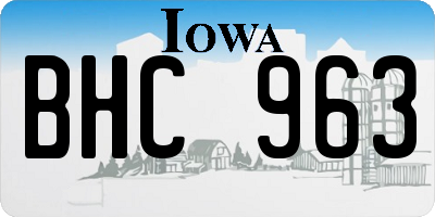 IA license plate BHC963
