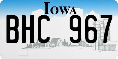 IA license plate BHC967