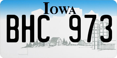 IA license plate BHC973