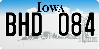 IA license plate BHD084