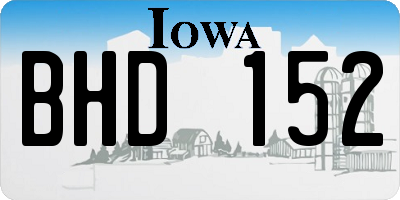 IA license plate BHD152