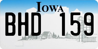 IA license plate BHD159