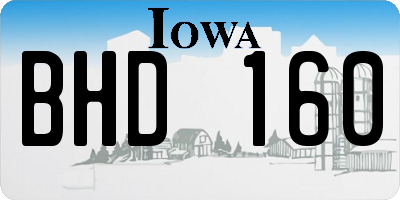IA license plate BHD160