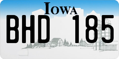 IA license plate BHD185