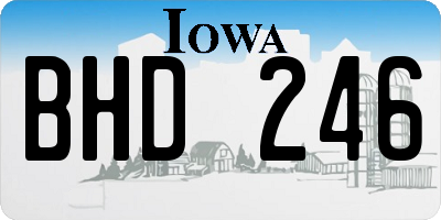 IA license plate BHD246