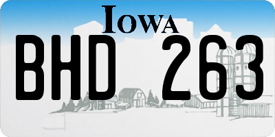 IA license plate BHD263