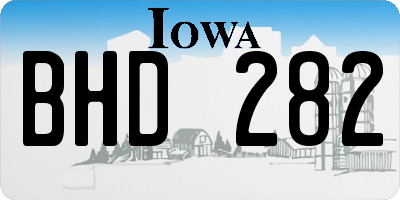 IA license plate BHD282