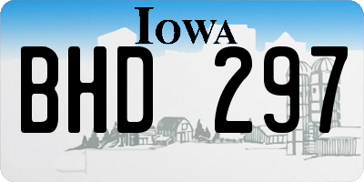 IA license plate BHD297