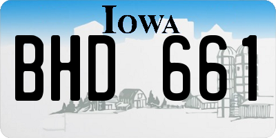 IA license plate BHD661