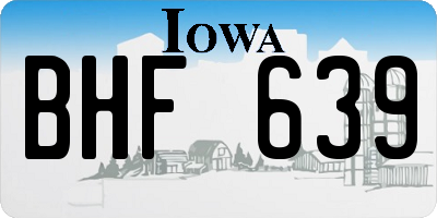 IA license plate BHF639