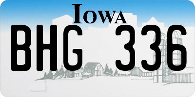 IA license plate BHG336
