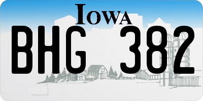 IA license plate BHG382