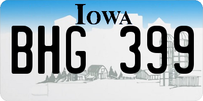 IA license plate BHG399