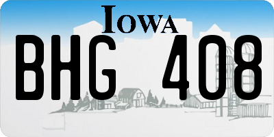 IA license plate BHG408