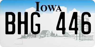 IA license plate BHG446