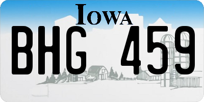 IA license plate BHG459