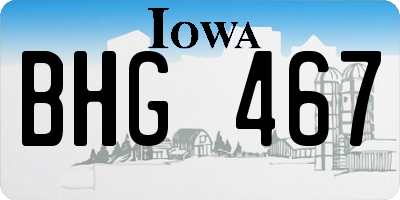 IA license plate BHG467