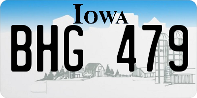 IA license plate BHG479