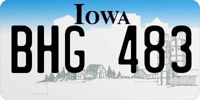 IA license plate BHG483
