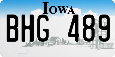 IA license plate BHG489
