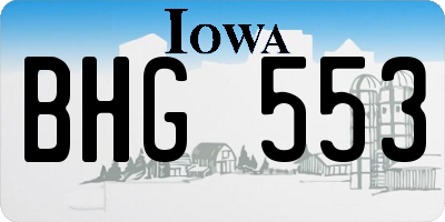 IA license plate BHG553